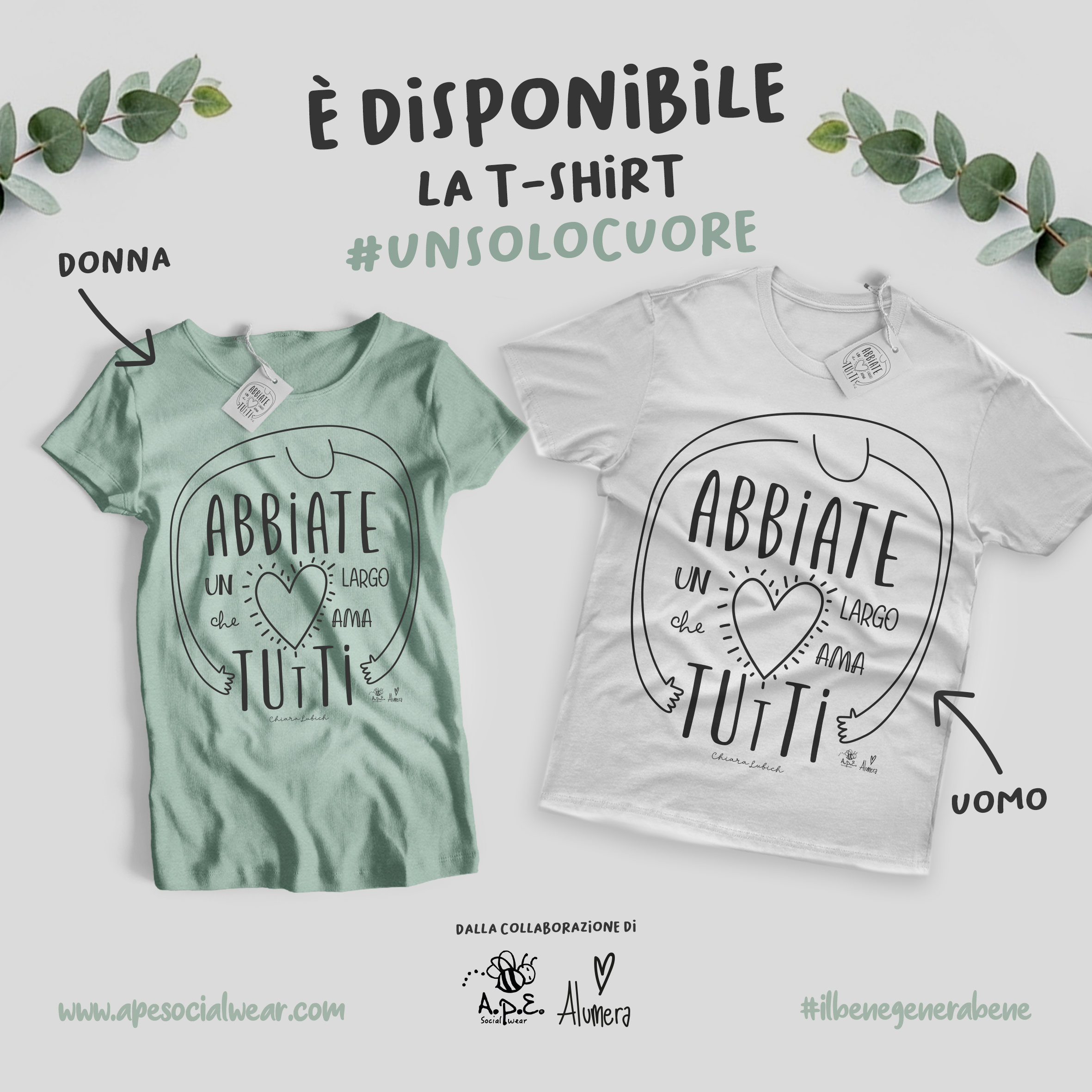 La maglietta dedicata a Chiara Lubich di Ape e Alumera